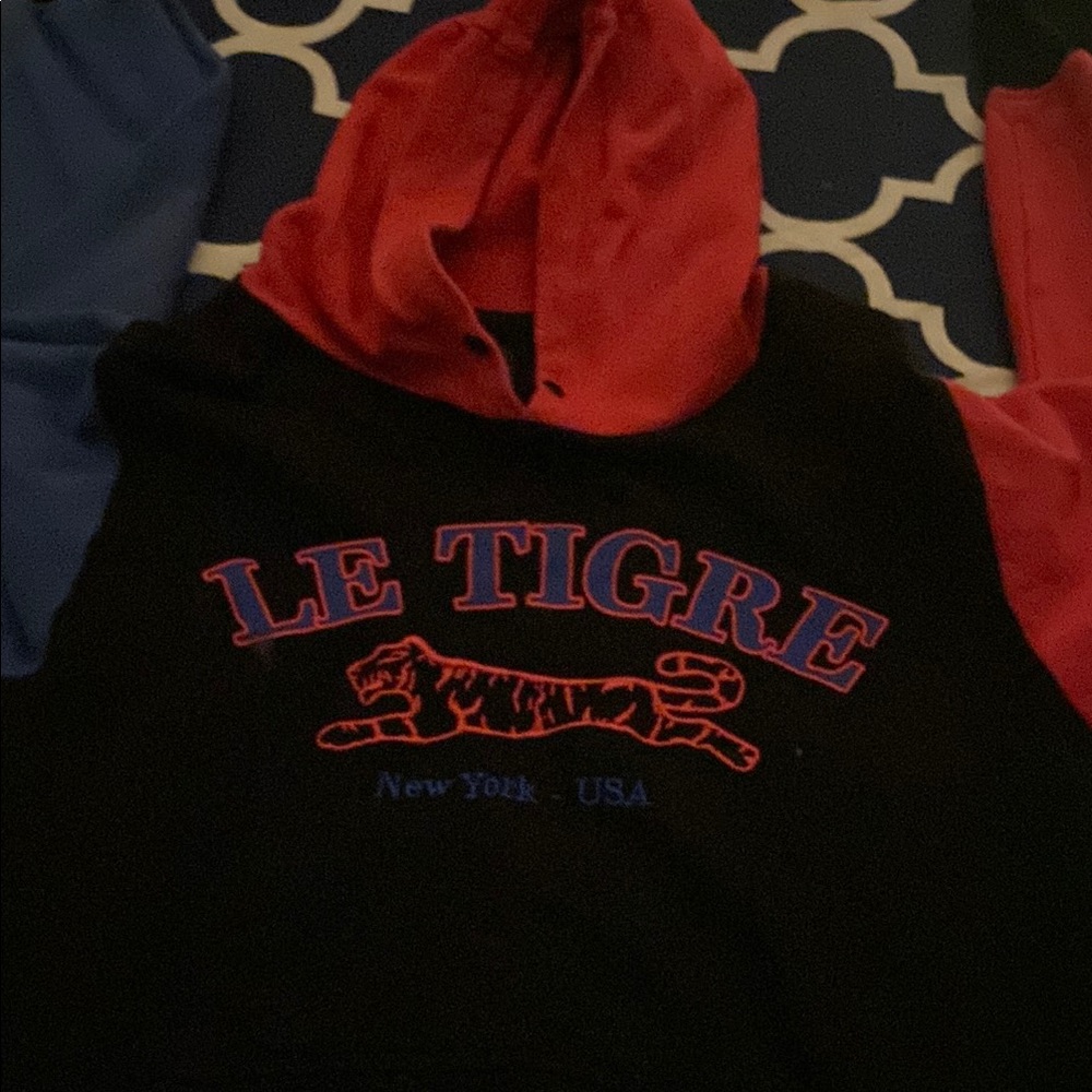 Le Tigre Black and Red Hoodie